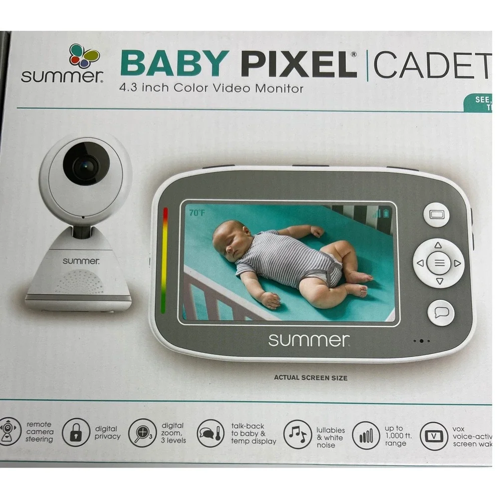 Summer Infant Baby Pixel Cadet 4.3 Inch Color Video Monitor with Night Vision C3
